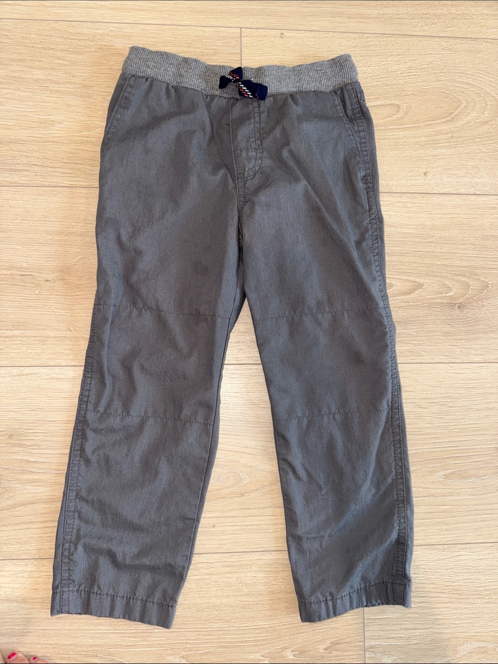 Kids Knit-Waist Chinos in Gray